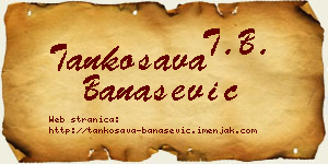 Tankosava Banašević vizit kartica
